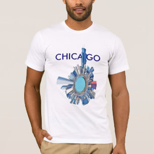 Camiseta planeta da skyline de Chicago