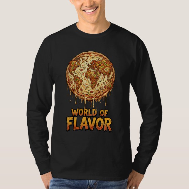 Camiseta Planeta de Overload de Pizza (Frente)