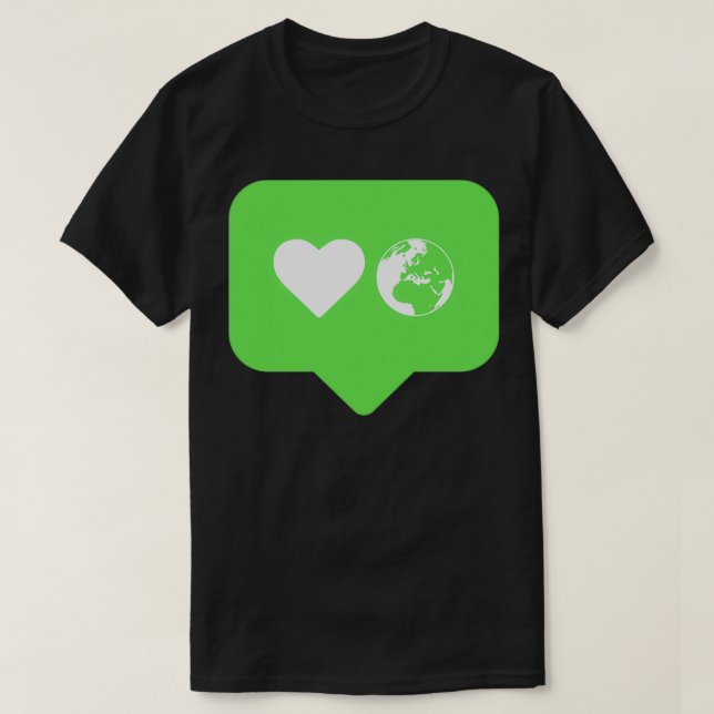 Camiseta Planeta do Amor Verde Terra (Frente do Design)