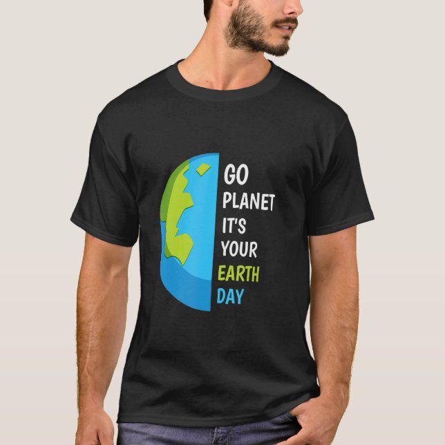 Camiseta Planeta do Dia da Terra É o Dia da Terra (Frente)