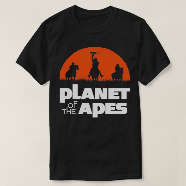 Camiseta Planeta Dos Macacos Camisa-T Essencial (Frente do Design)