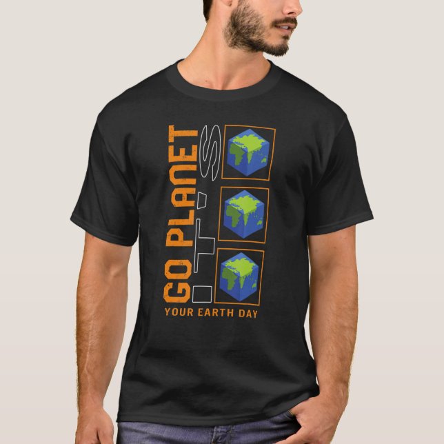 Camiseta Planeta é o Dia da Terra, Sistema de Planetas Espa (Frente)