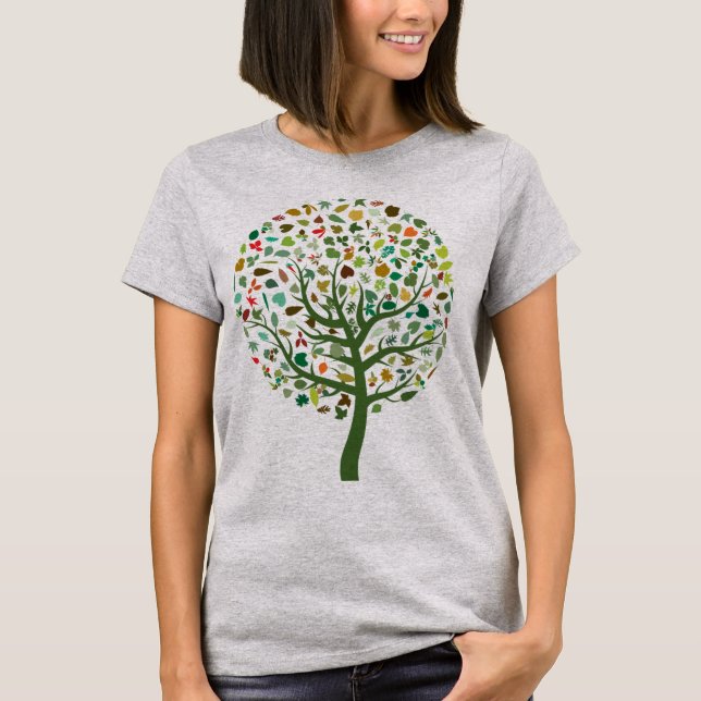 Camiseta Planeta ecológico da árvore Greenie (Frente)