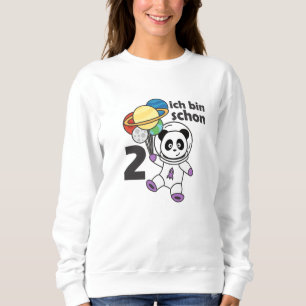 Camiseta Planeta Espacial Panda Com Dois Anos De Idade