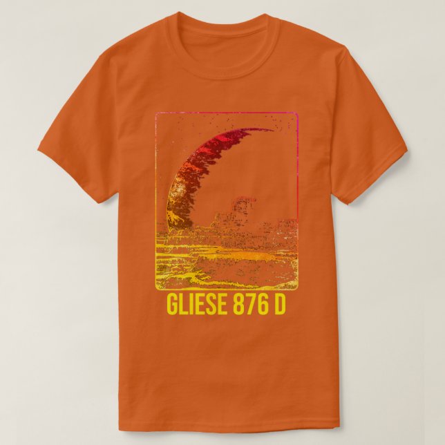 Camiseta Planeta Exoplanetário Gliese 876 d (Frente do Design)