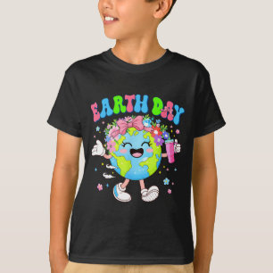 Camiseta Planeta fofo do dia da terra coquete ambiente mulh