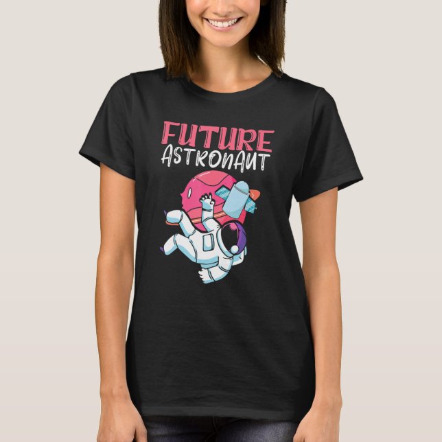 Camiseta Planeta Foguete da Ciência Futuro do Universo Espa (Frente)