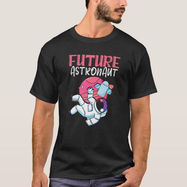 Camiseta Planeta Foguete da Ciência Futuro do Universo Espa (Frente)