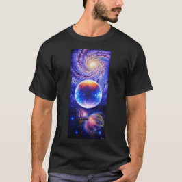 Camiseta Planeta Galáxia e nebulosa