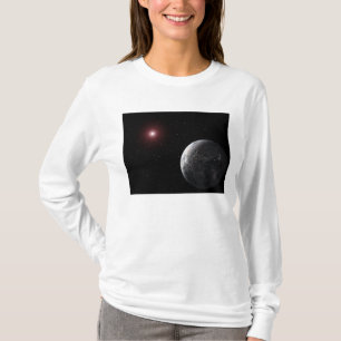 Camiseta Planeta gelado/rochoso orbitando uma estrela escur