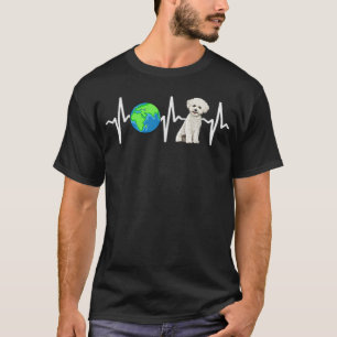 Camiseta Planeta Global Terra Bichons Aumenta Pulsação Cão 