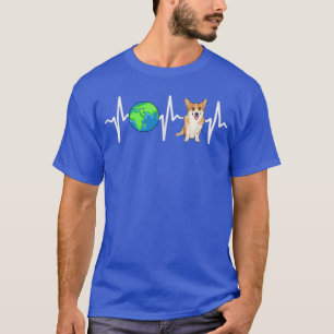 Camiseta Planeta Global Terra Pembroke Galsh Corgi Hearbeat