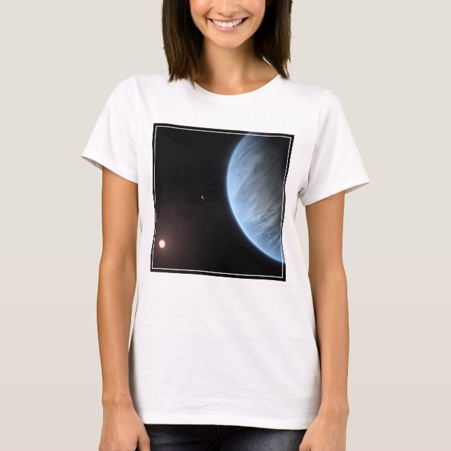 Camiseta Planeta K2-18b, Estrela De Host E Planeta De Acomp (Frente)