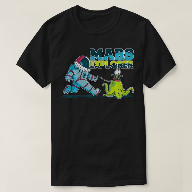 Camiseta Planeta Marte 2020 Ocupado Eplorer Marte Marte (Frente do Design)