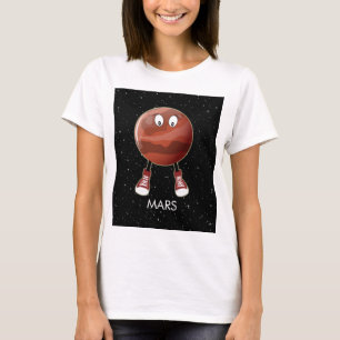 Camiseta Planeta Marte e Estrelas