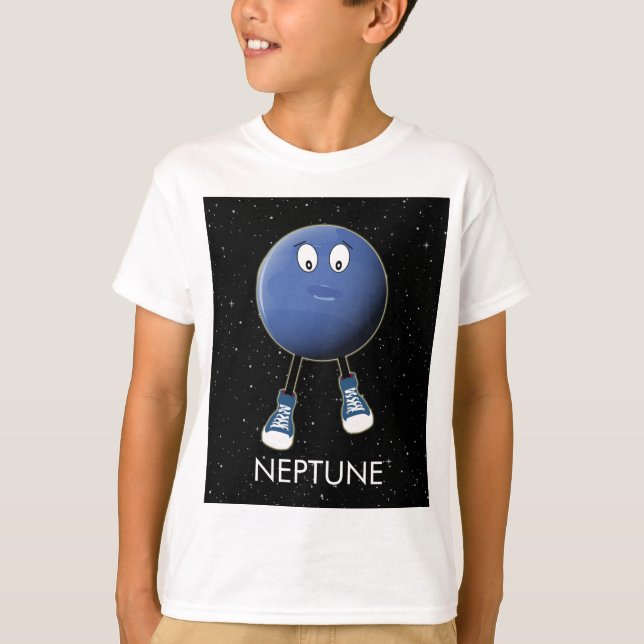 Camiseta Planeta Netuno e Estrelas (Frente)