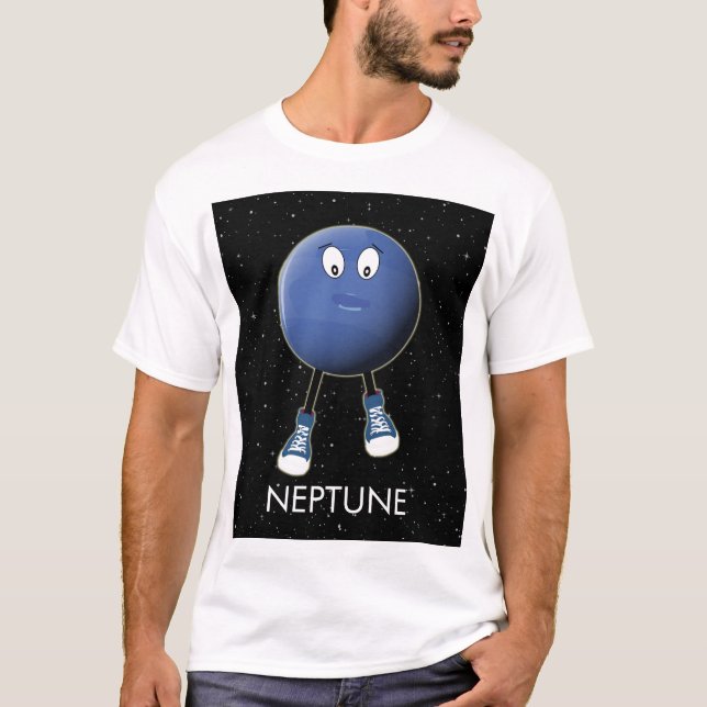 Camiseta Planeta Netuno e Estrelas (Frente)