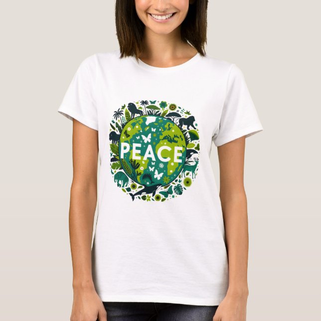 Camiseta Planeta pacífico - Salvando o ambiente (Frente)