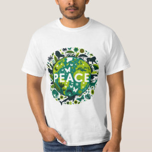 Camiseta Planeta pacífico - Salvando o ambiente