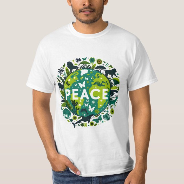 Camiseta Planeta pacífico - Salvando o ambiente (Frente)