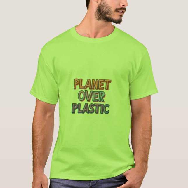 Camiseta Planeta sobre Plástico (Frente)