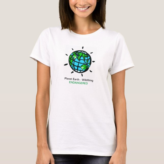 Camiseta Planeta Terra - Conservação - Ecologia - Natureza  (Frente)