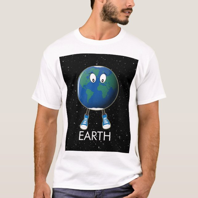 Camiseta Planeta Terra e Estrelas (Frente)