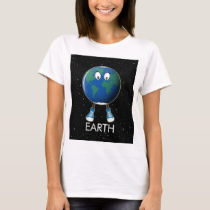 Camiseta Planeta Terra e Estrelas