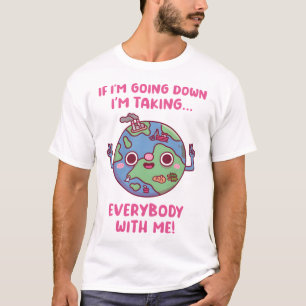 Camiseta Planeta Terra Fofo Mensagem Divertida
