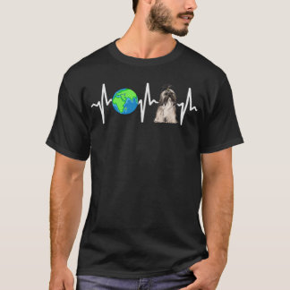 Camiseta Planeta Terra Globe Lhasa Apsos Cachorro Pulsado