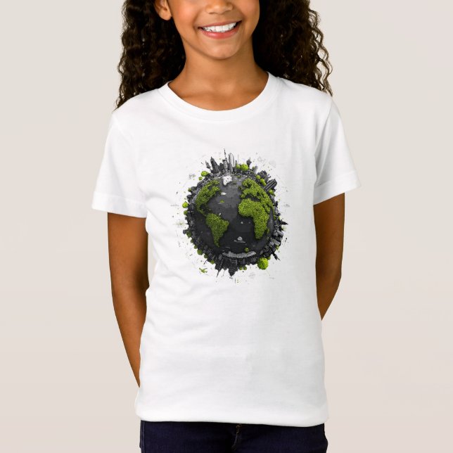 Camiseta Planeta Terra Verde  (Frente)