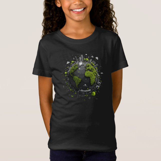 Camiseta Planeta Terra Verde  (Frente)