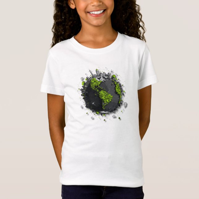 Camiseta Planeta Terra Verde  (Frente)
