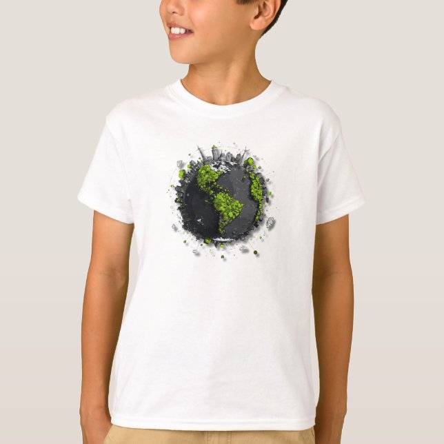 Camiseta Planeta Terra Verde  (Frente)