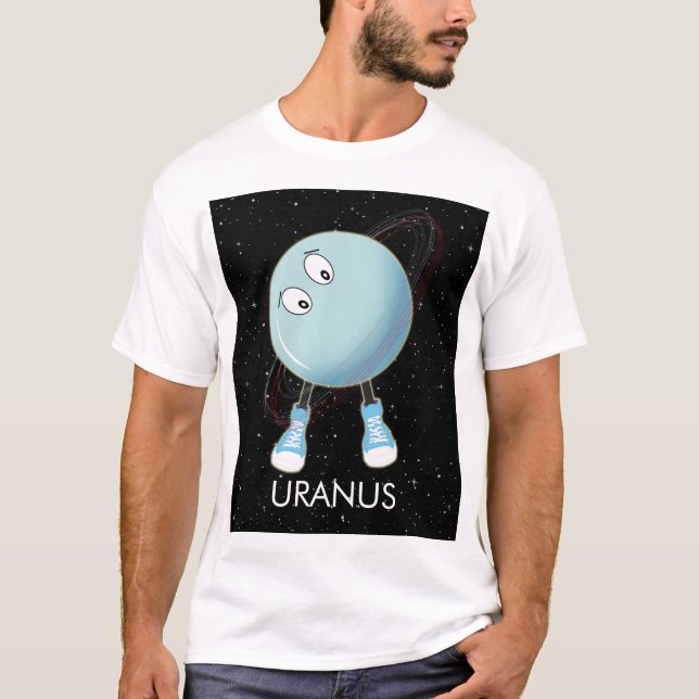 Camiseta Planeta Urano e Estrelas (Frente)