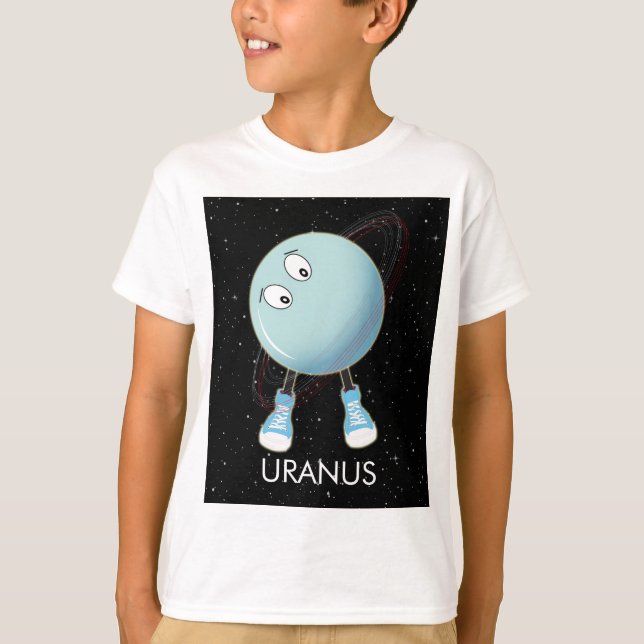 Camiseta Planeta Urano e Estrelas (Frente)