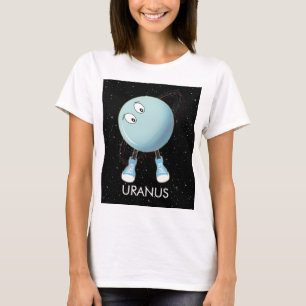 Camiseta Planeta Urano e Estrelas
