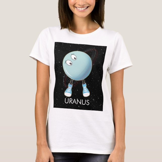 Camiseta Planeta Urano e Estrelas (Frente)