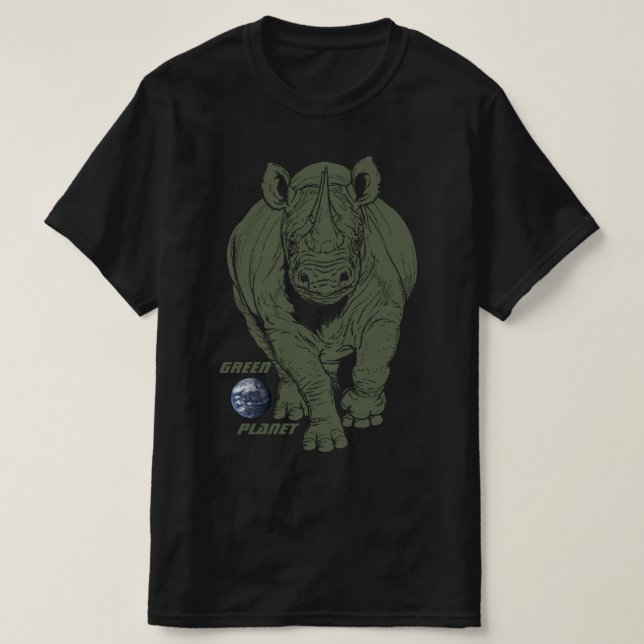 Camiseta Planeta Verde Consciência Ambiental (Frente do Design)