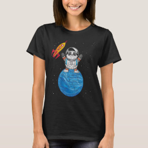Camiseta Planeta Viagem Espacial Foguete Animal Astronauta