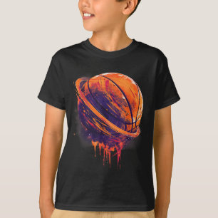Camiseta Planeta Waterco, basquete, Trabalho de arte de bas