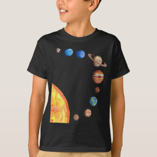 Camiseta Planetas Aquarela Sol Terra Marte Júpiter Saturno