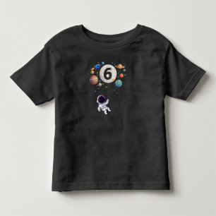 Camiseta Planetas Astronautas de 6 Anos Astronauta 6 Astron