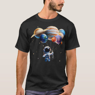 Camiseta Planetas Astronautas Engraçados Oferecem Homens Mu