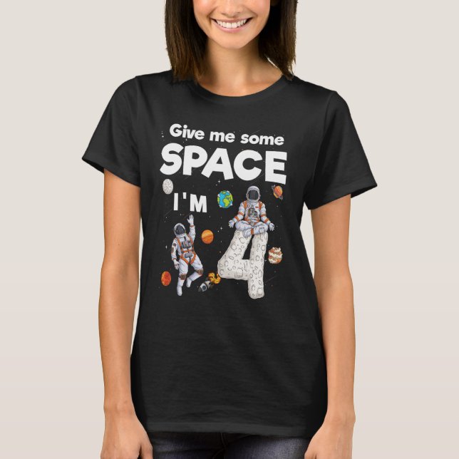 Camiseta Planetas Astronautas Espaciais Exteriores com Quat (Frente)