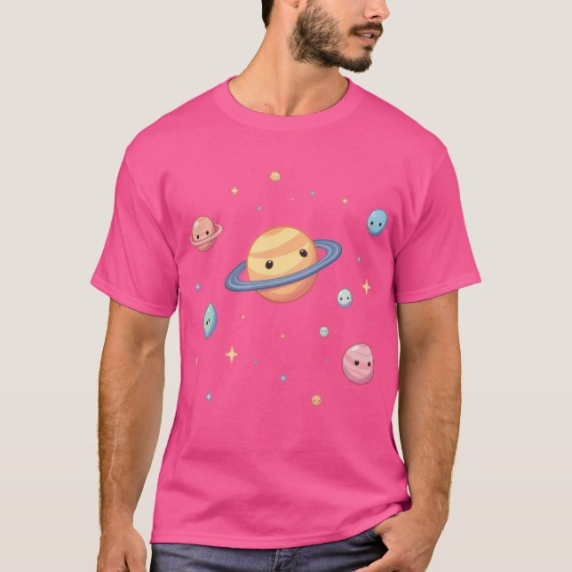 Camiseta Planetas Chibi Kawaii (Frente)