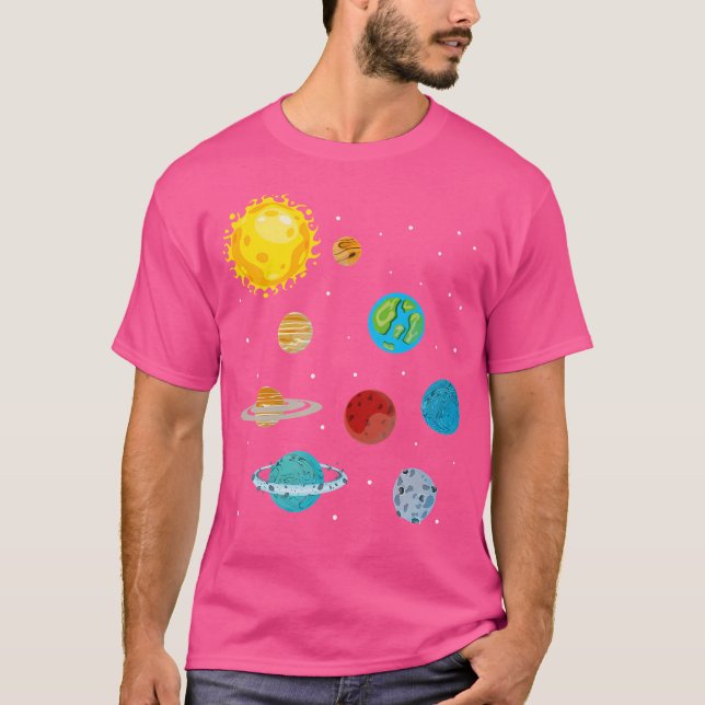Camiseta Planetas Cientista Astrônomo Espacial Exterior Est (Frente)