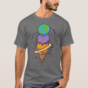 Camiseta Planetas Coletivos Comidas Astronautas Espaciais D