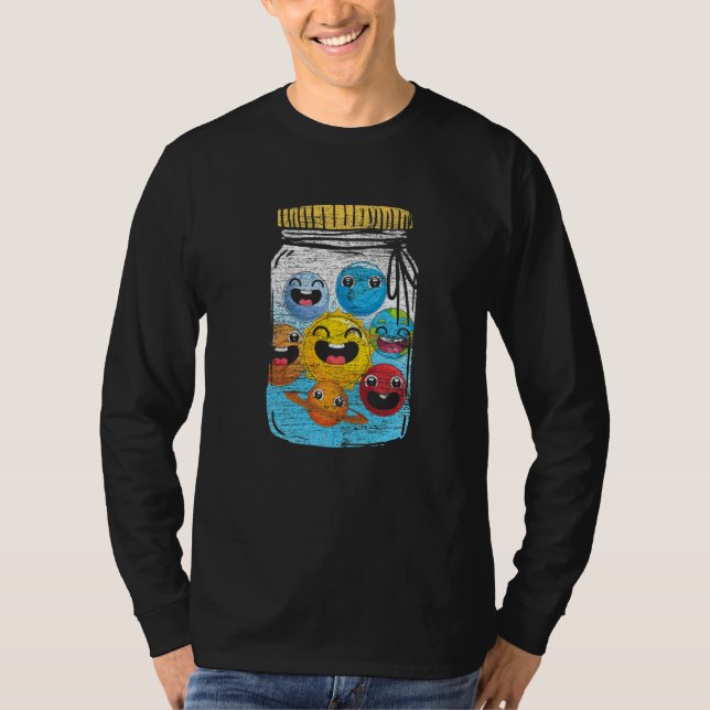 Camiseta Planetas Cons Astronomer Outer Space Viagem Galaxy (Frente)