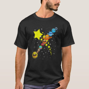 Camiseta Planetas Cons Astrônomos do Espaço de Ciência Viag